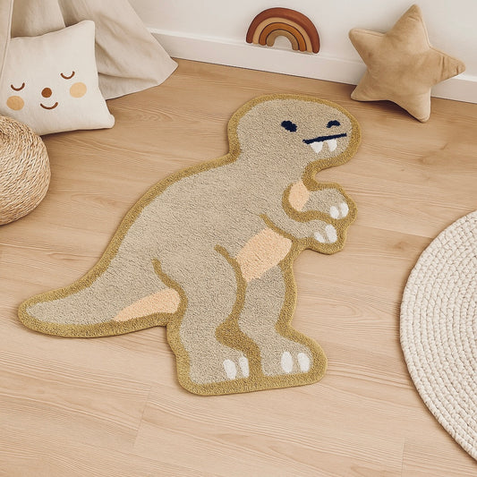 Kids Cotton Fur Floor Mat | Dinosaur Design