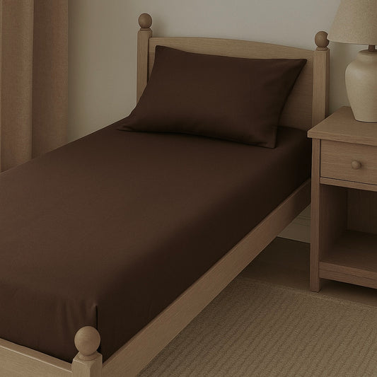 Cotton Percale Bedsheet with Pillow Cover – Single Cot (60 x 90 in) | Certified Pure Cotton