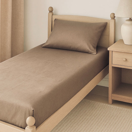 Cotton Percale Bedsheet with Pillow Cover – Single Cot (60 x 90 in) | Certified Pure Cotton